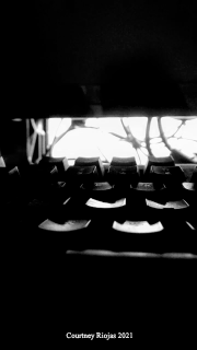 A keyboard of a computer.